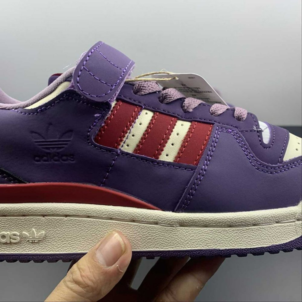 adidas Forum 84 Low Shoes Light Purple Red White Mens Sneakers - Picture 12 of 14